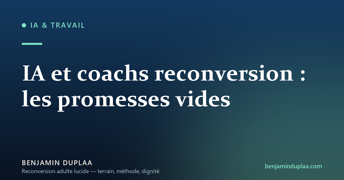 IA et coachs reconversion : les promesses vides