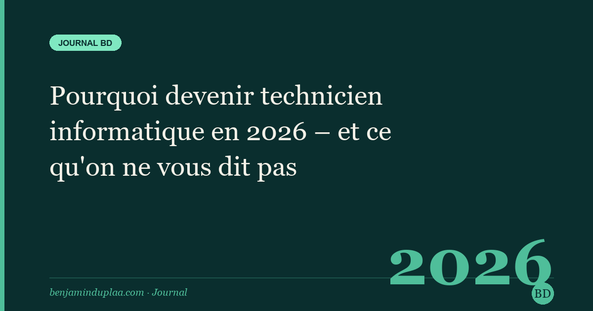 Technicien Supérieur Systèmes et Réseaux (TSSR) : journée type, missions, salaire et formation