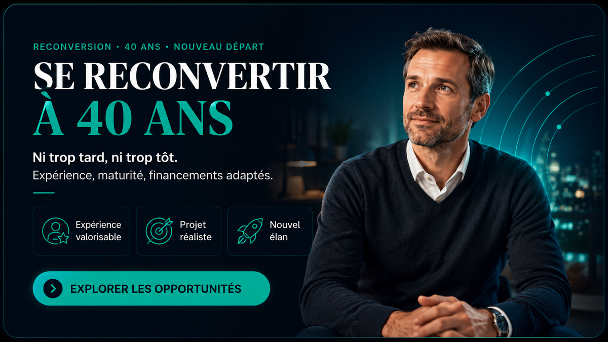 Reconversion professionnelle à 45 ans — méthode, financement et métiers porteurs, guide 2026