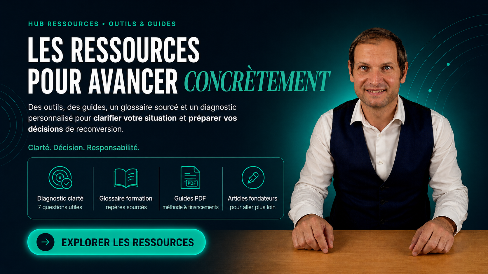 Benjamin Duplaa — les ressources pour avancer concrètement. Bilan clarté, glossaire formation, guides PDF, articles fondateurs. 15 ans de terrain.